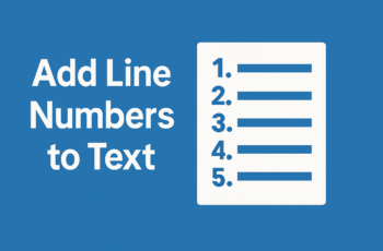 Add Line Numbers To Text