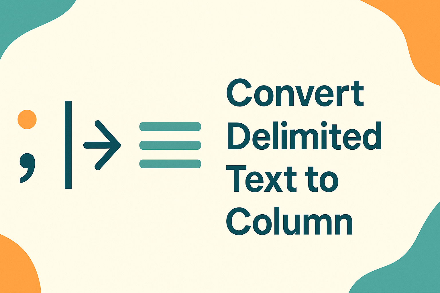Convert Comma Separated List to Column