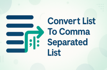 Convert List To Comma Separated List
